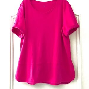 Karen Scott XL Hot Pink Short-Sleeve Top